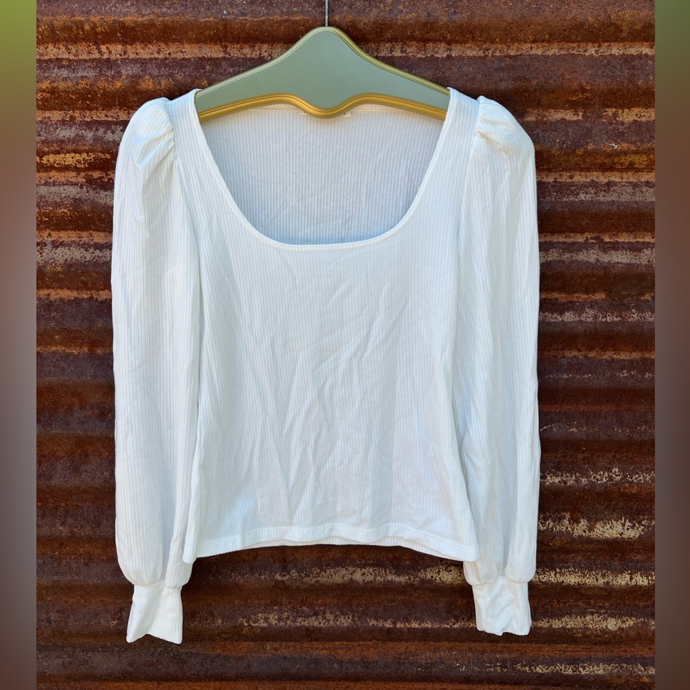 Reformation ribbed long sleeve top